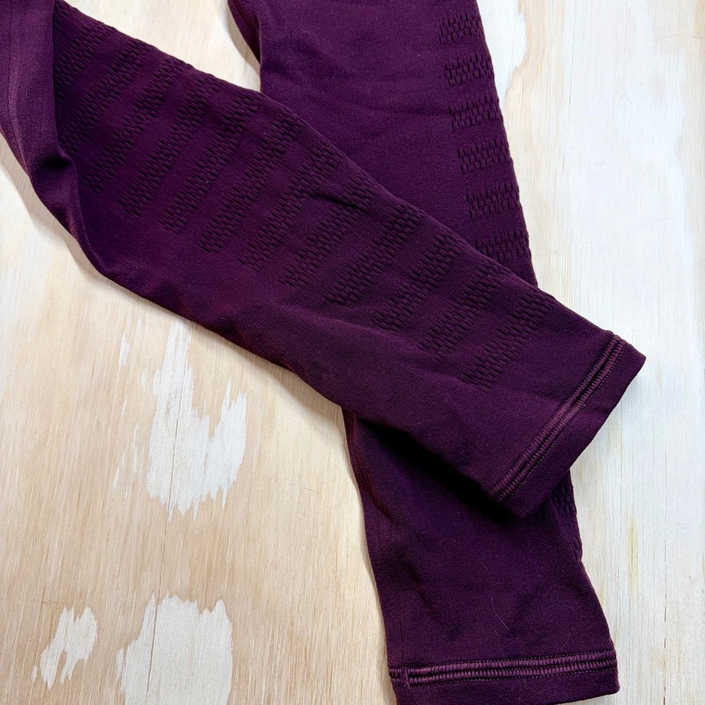 Lululemon 25" Reveal 7/8 Tight Stripes Dark Adobe 4 - Picture 4 of 13